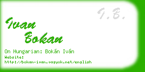ivan bokan business card